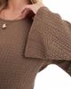 Mama.licious Mamalicious Maternity textured maxi dress with flared sleeve in taupe-Neutral - 2
