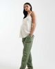 Mama.licious Mamalicious Maternity tie waist linen touch pants in khaki-Green - 1