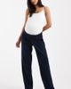 Mama.licious Mamalicious Maternity under the bump lightweight wide leg summer pants in navy - 1