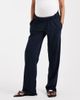 Mama.licious Mamalicious Maternity under the bump lightweight wide leg summer pants in navy - 3