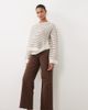 Mama.licious Mamalicious Maternity wide leg jeans with soft over the bump band in chocolate brown - 1