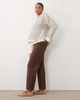 Mama.licious Mamalicious Maternity wide leg jeans with soft over the bump band in chocolate brown - 2