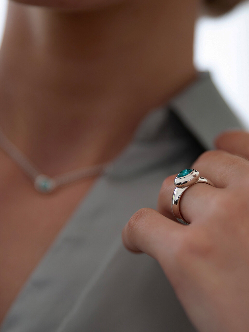 ma.mo Blue Apatite Ring