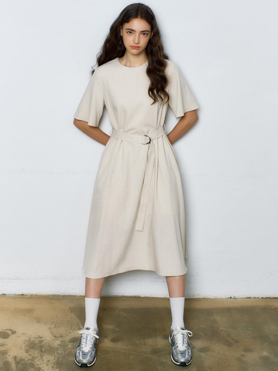 MANAVIS7 Aelyn D-ring OnePiece Dress [Natural]