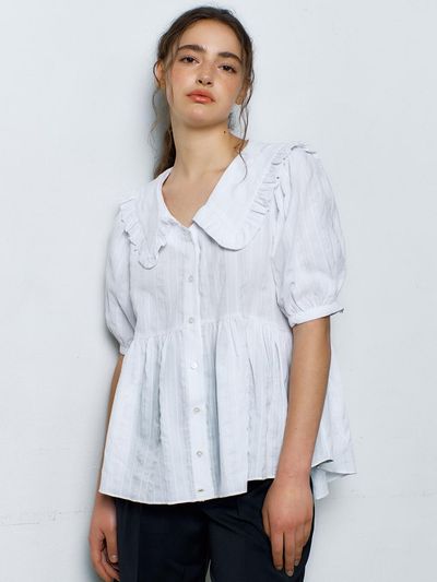 MANAVIS7 Aileen Natural Blouse [WHITE]