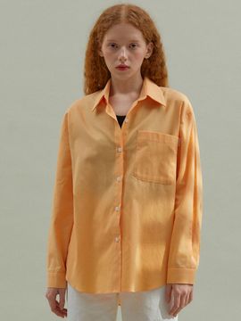 MANAVIS7 Basic Oxford Long Shirt [Orange]