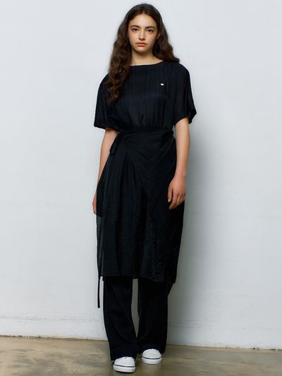 MANAVIS7 Eloi Wrap One-Piece Maxi [Black]