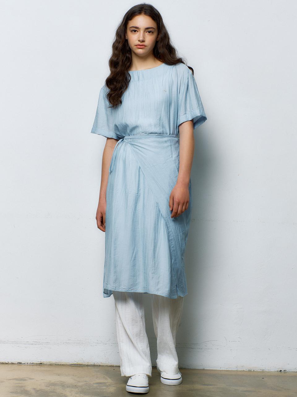 MANAVIS7 Eloi Wrap One-Piece Maxi [Sky]