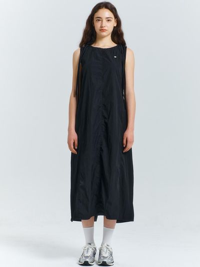 MANAVIS7 Lisen Flow Sleeveless One-Piece Maxi [Black]