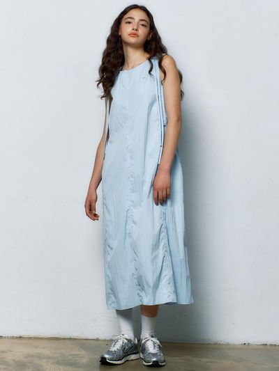 MANAVIS7 Lisen Flow Sleeveless One-Piece Maxi Dress [Sky]