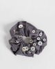 Mango Mango 100% cotton button detailing scrunchie in gray - 1