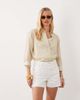 Mango Mango 100% cotton denim shorts in white - 1