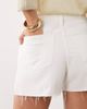Mango Mango 100% cotton denim shorts in white - 3