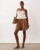 Mango Mango 100% cotton embroidered strappy cami top in beige-Neutral - 3