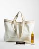 Mango Mango 100% cotton large tote bag in ecru-Neutral - 2