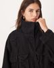 Mango Mango 100% cotton longline pocket detail jacket in black - 2