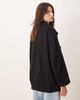 Mango Mango 100% cotton longline pocket detail jacket in black - 4
