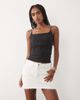 Mango Mango 100% cotton mini skirt in white - 1