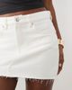 Mango Mango 100% cotton mini skirt in white - 3