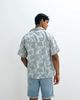 Mango Mango 100% cotton short sleeve paisly print shirt in pastel green - 2