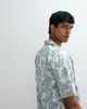 Mango Mango 100% cotton short sleeve paisly print shirt in pastel green - 3