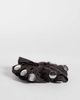 Mango Mango 100% cotton stud detailing scrunchie in brown - 2