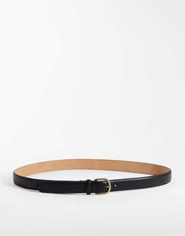 Mango Mango 100% leather belt in black