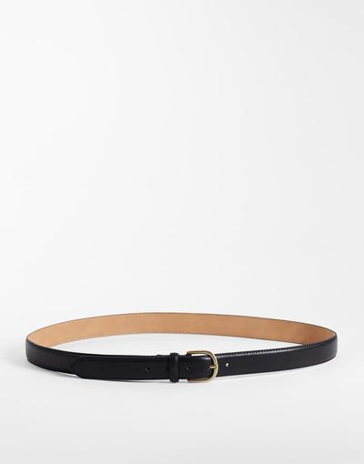Mango Mango 100% leather belt in black