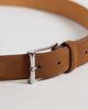 Mango Mango 100% leather belt with silver-tone buckle in tan-Brown - 2