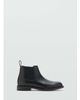 Mango Mango 100% leather Chelsea boots in black - 3