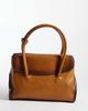 Mango Mango 100% leather city bag in brown - 1