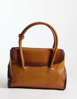 Mango Mango 100% leather city bag in brown