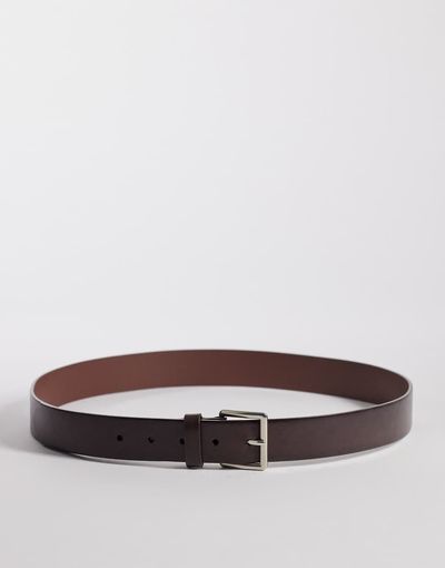 Mango Mango 100% leather classic belt in brown