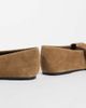 Mango Mango 100% leather flat shoes in sand-Neutral - 3