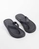 Mango Mango 100% leather flip flops in black - 1