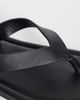 Mango Mango 100% leather flip flops in black - 2