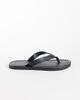 Mango Mango 100% leather flip flops in black - 3