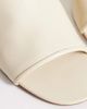 Mango Mango 100% leather low block heeled sandal in ecru-Neutral - 3