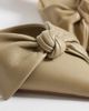 Mango Mango 100% leather oversized bow heeled mules in beige-Neutral - 4