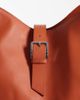 Mango Mango 100% leather oversized city bag in orange - 3