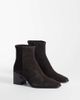 Mango Mango 100% leather pointed heeled ankle boot in dark chocolate-Brown - 2
