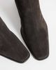 Mango Mango 100% leather pointed heeled ankle boot in dark chocolate-Brown - 3