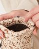 Mango Mango 100% leather shoulder bag in cow print-Brown - 4