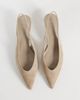 Mango Mango 100% leather slingback heels in sand-Neutral - 2