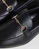 Mango Mango 100% leather snaffle detail loafers in black - 3