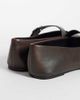 Mango Mango 100% leather strap detailing flats in brown - 4