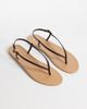 Mango Mango 100% leather strappy flat sandals in burgundy-Red - 2