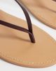 Mango Mango 100% leather strappy flat sandals in burgundy-Red - 3
