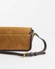 Mango Mango 100% leather suede cross body bag in camel-Brown - 4