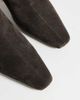 Mango Mango 100% leather suede kitten heeled ankle boot in chocolate-Brown - 3